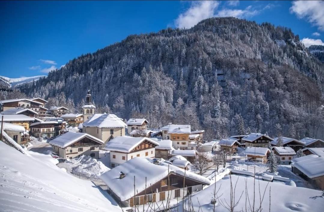 Le Cerf Des Alpages - Appt Cosy Pour 2 Appartement La Giettaz Buitenkant foto